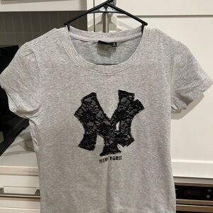 MLB Gray T-Shirt with Black Design